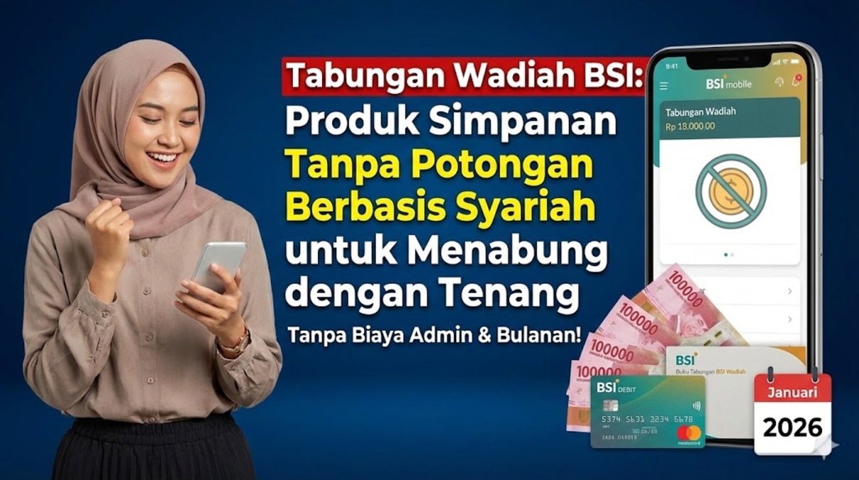 Tabungan Wadiah BSI: Produk Simpanan Tanpa Potongan Berbasis Syariah untuk Menabung dengan Tenang