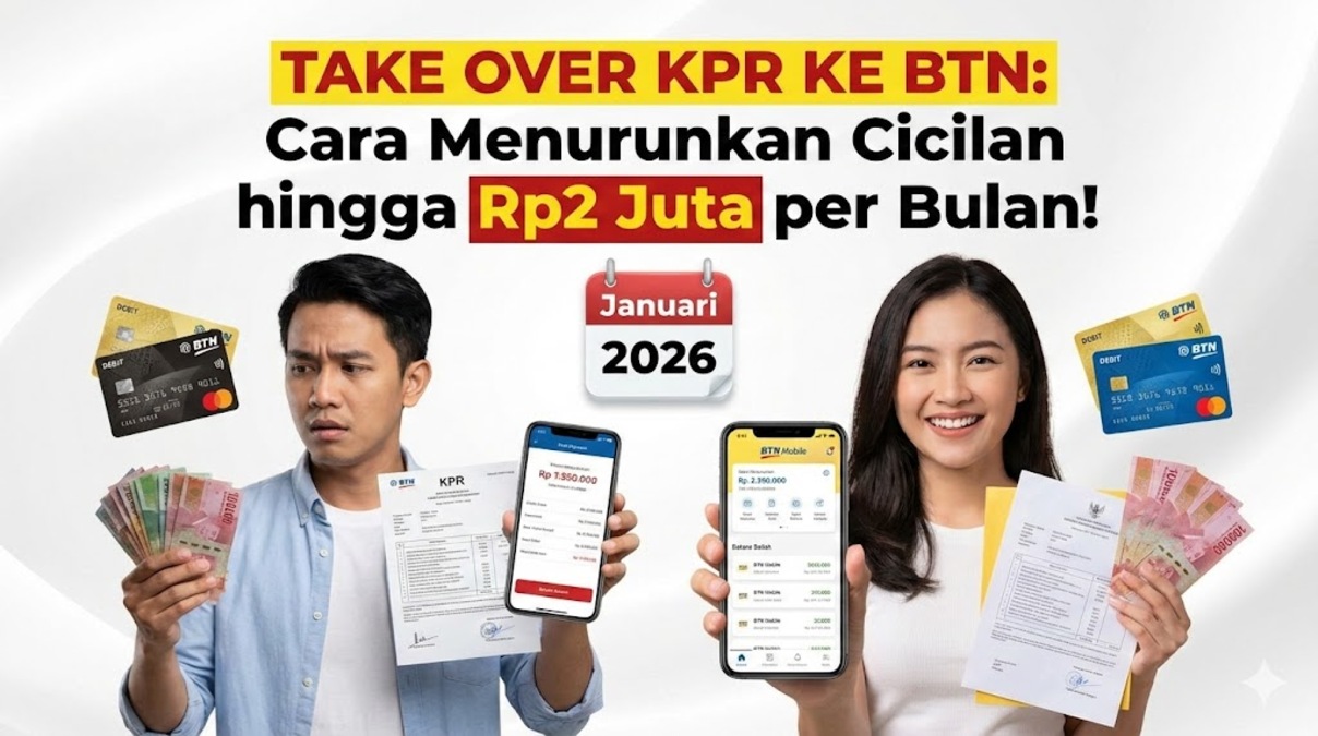 Take Over KPR ke BTN: Cara Menurunkan Cicilan hingga Rp2 Juta per Bulan Januari 2026