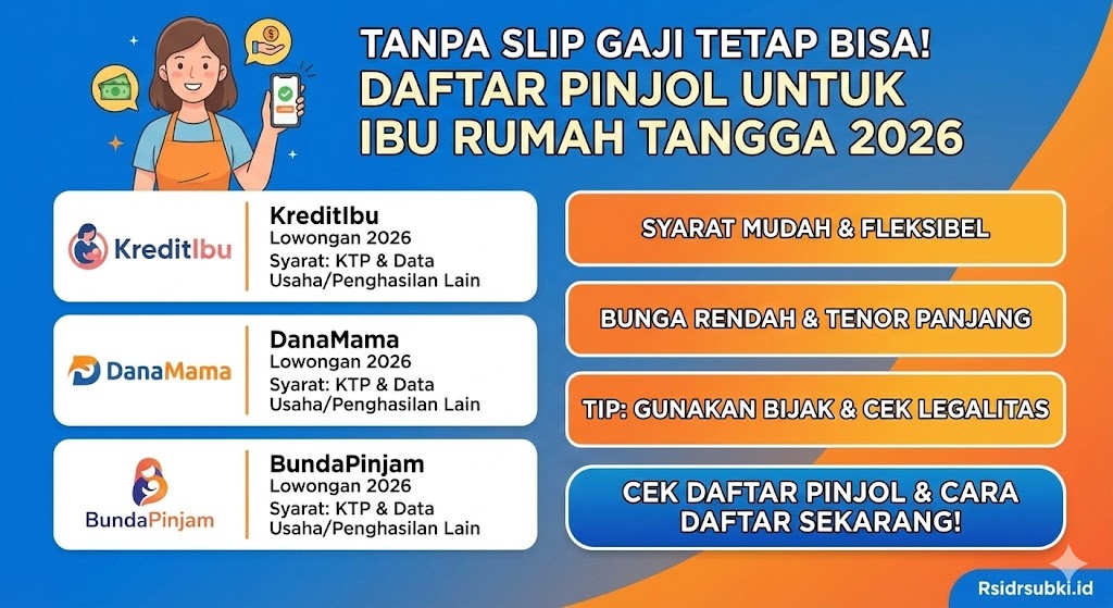 Tanpa Slip Gaji Tetap Bisa! Daftar Pinjol untuk Ibu Rumah Tangga 2026