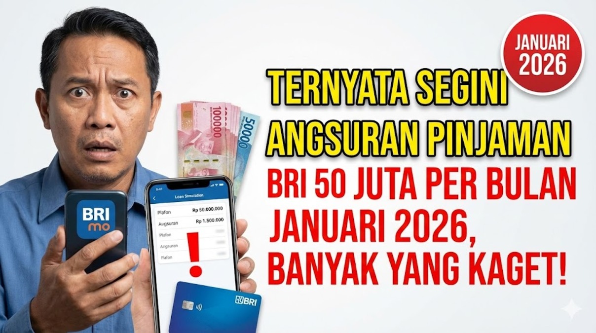 Ternyata Segini Angsuran Pinjaman BRI 50 Juta Per Bulan Januari 2026, Banyak yang Kaget!