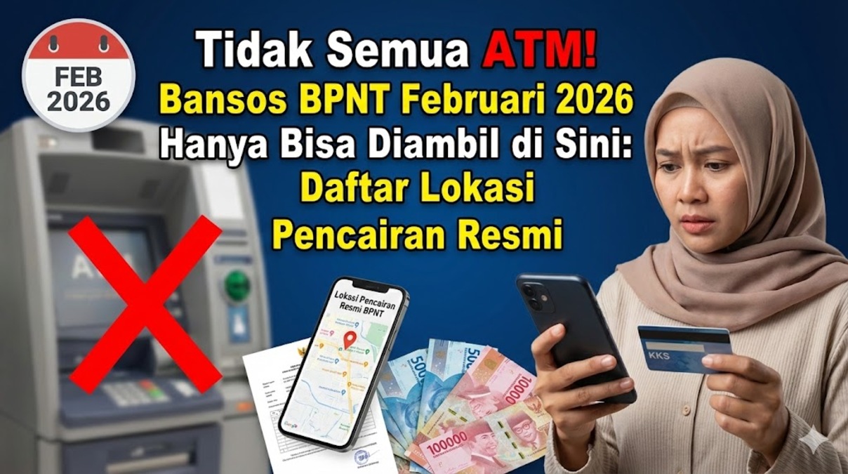 Tidak Semua ATM! Bansos BPNT Februari 2026 Hanya Bisa Diambil di Sini: Daftar Lokasi Pencairan Resmi