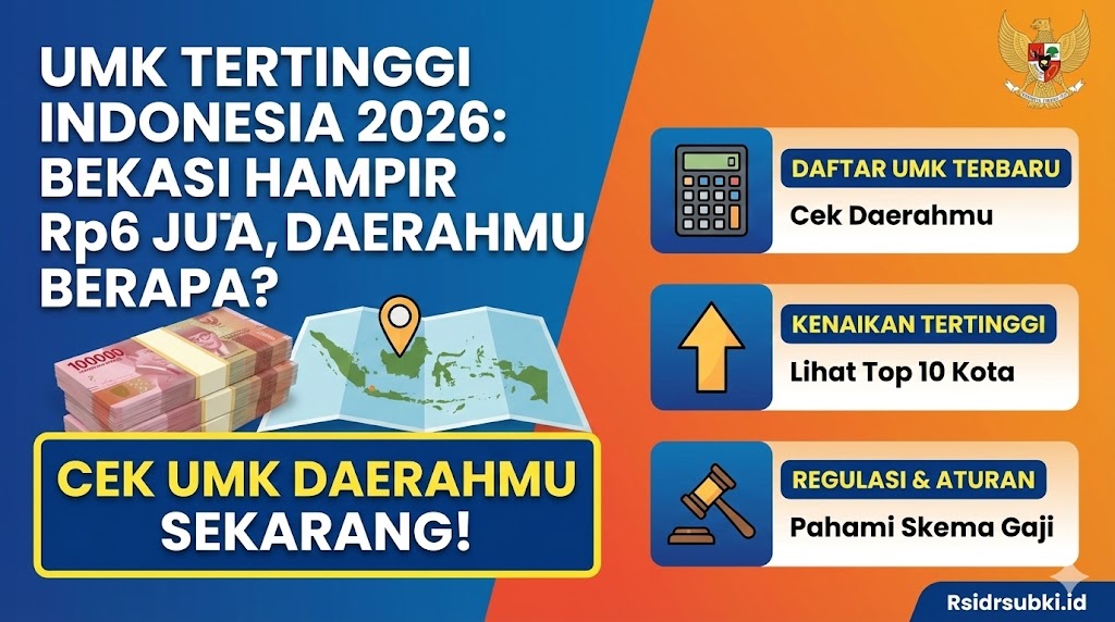 UMK Tertinggi Indonesia 2026: Bekasi Hampir Rp6 Juta, Daerahmu Berapa?