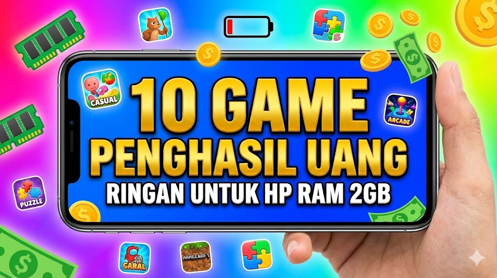 10 Game Penghasil Uang Ringan untuk HP RAM 2GB