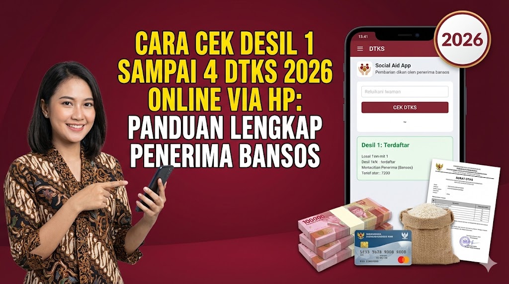 Cara Cek Desil 1 sampai 4 DTKS 2026 Online via HP: Panduan Lengkap Penerima Bansos