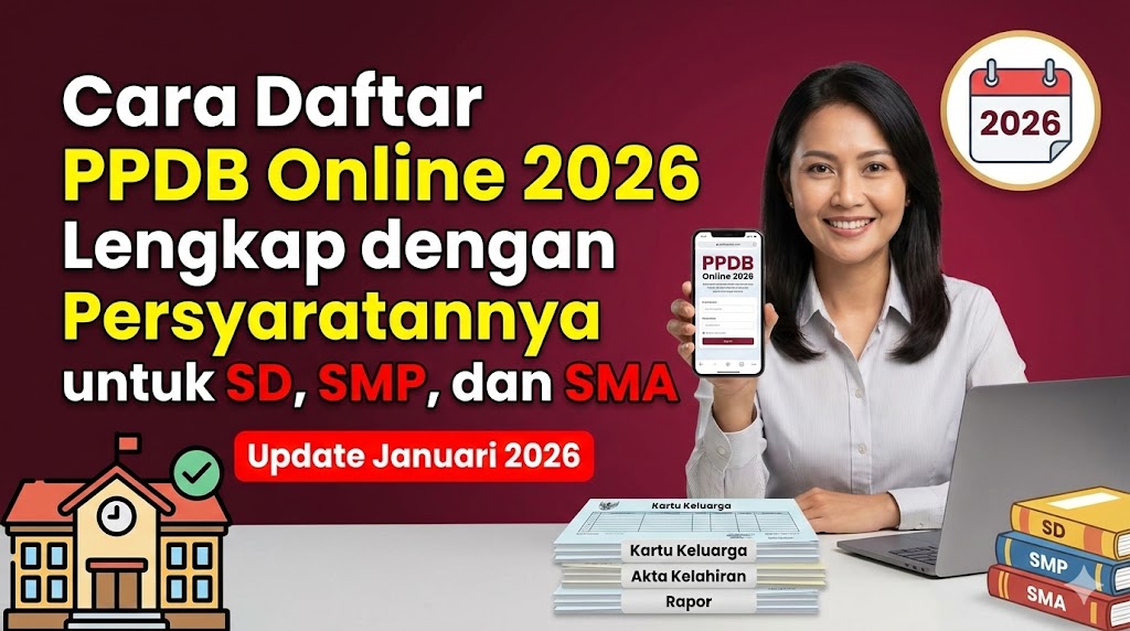 Cara Daftar PPDB Online 2026 Lengkap dengan Persyaratannya untuk SD, SMP, dan SMA