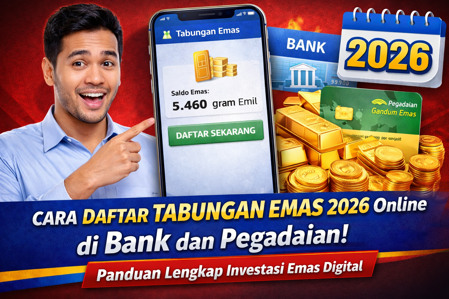 Cara Daftar Tabungan Emas 2026 Online di Bank dan Pegadaian: Panduan Lengkap Investasi Emas Digital