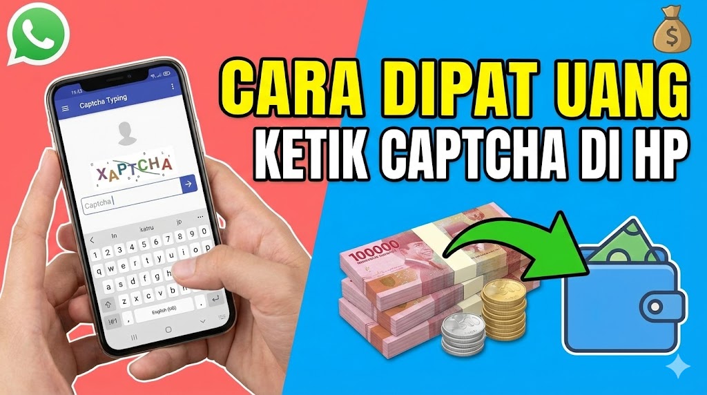 Cara Dapat Uang dari Aplikasi Ketik Captcha di HP