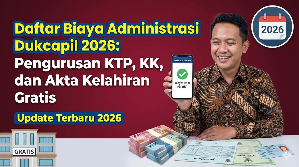 Daftar Biaya Administrasi Dukcapil 2026: Pengurusan KTP, KK, dan Akta Kelahiran Gratis