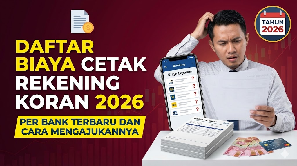 Daftar Biaya Cetak Rekening Koran 2026 per Bank Terbaru dan Cara Mengajukannya