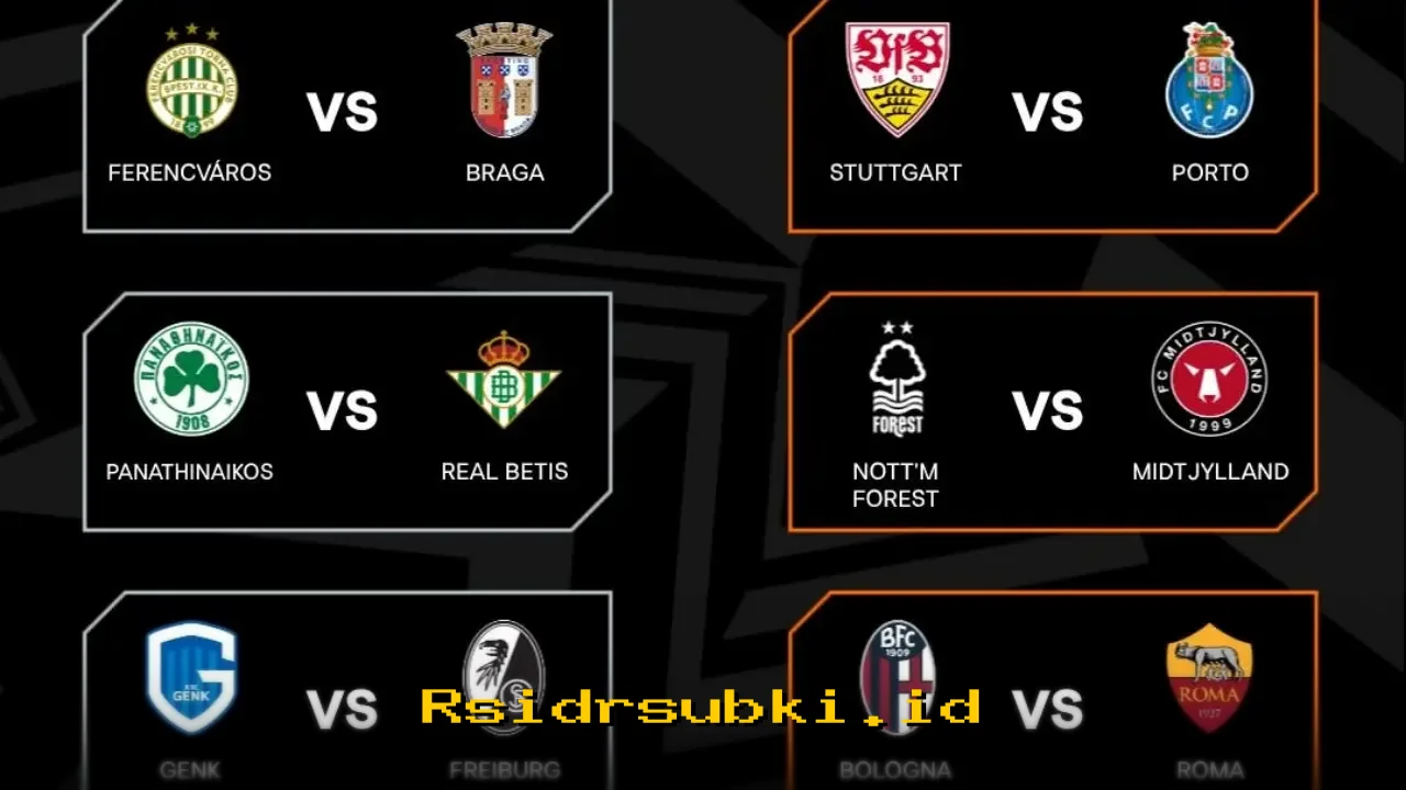 Hasil Undian 16 Besar Liga Europa: Roma Siap Lawan Bologna, Lille Berhadapan dengan Aston Villa!