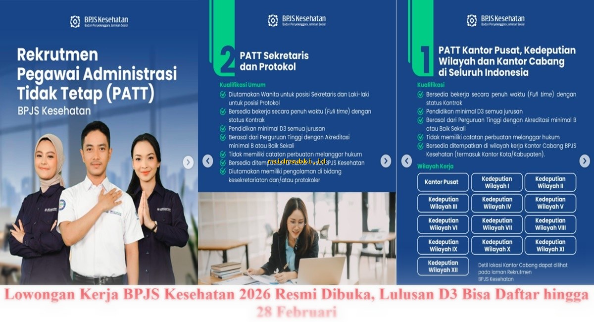 Lowongan BPJS Kesehatan 2026 Resmi Dibuka, Lulusan D3 Wajib Daftar Sebelum 28 Februari!